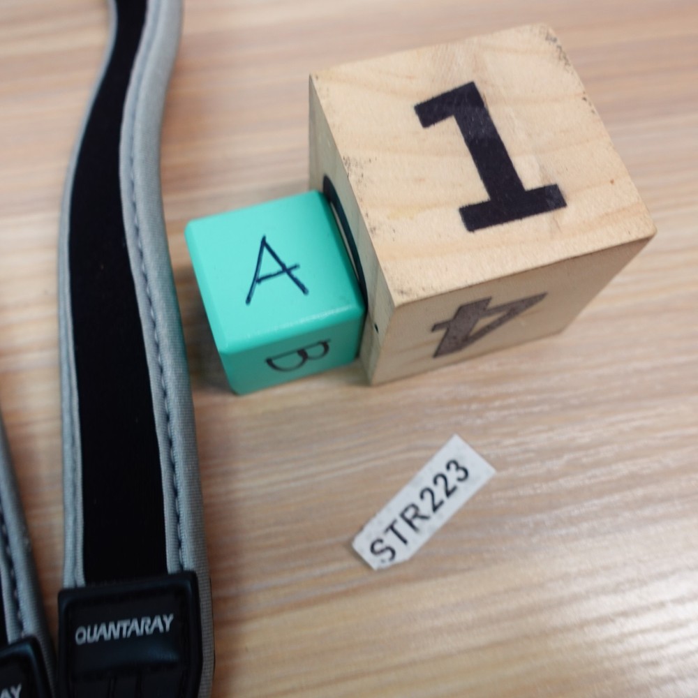 Camera Strap Replacement QUANTARAY Black Grey Neck Shoulder Nylon Handle 18 in