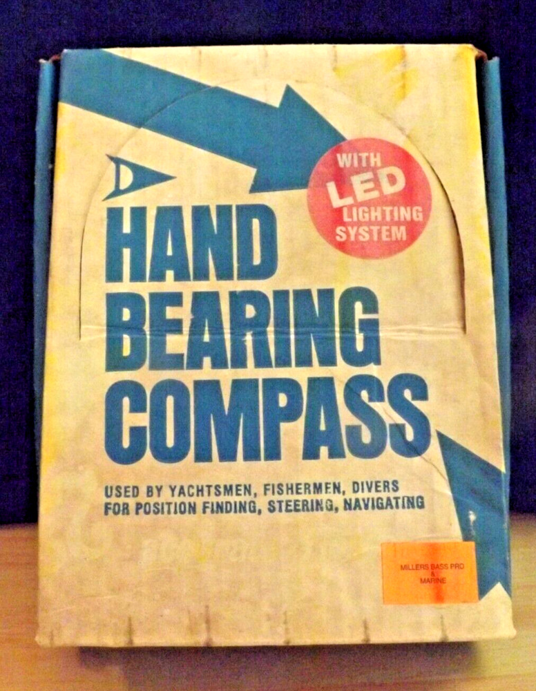 1983 DAVIS INSTRUMENTS HAND BEARING COMPASS NO LED MODEL 211 PREOWNED WITH BOX