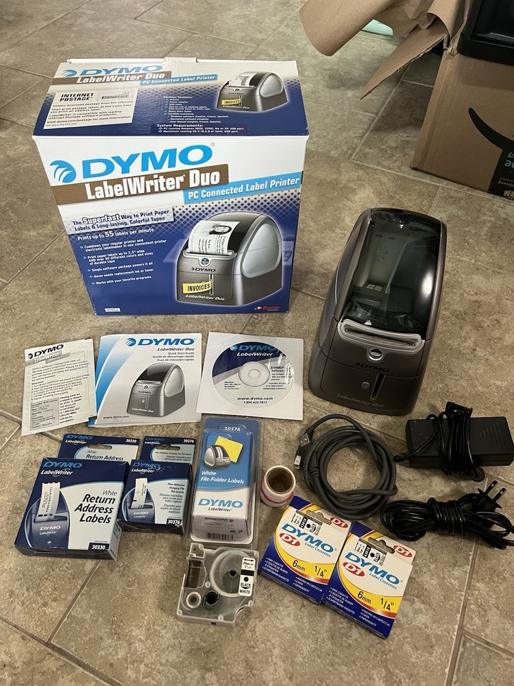 Dymo LabelWriter Duo 93105 Label Printer Label Thermal Printer With Extras