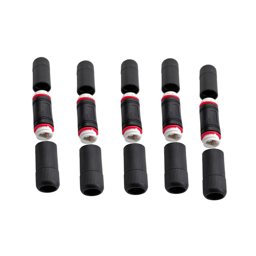 RJ45 Connector Waterproof IP67 Ethernet Network Cable Coupler Adapter For Cat5 6