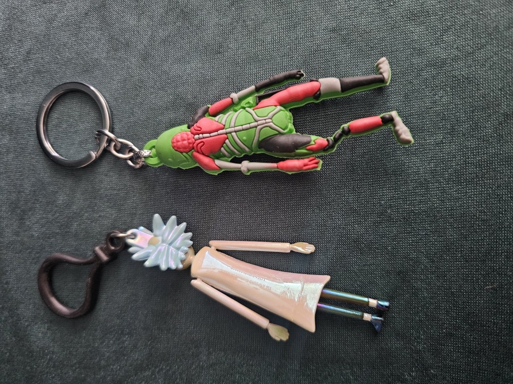 Rick and Morty Double Sided RUBBER Pickel Rick Chibi Rick Keychains