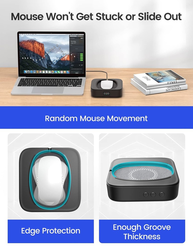 Mouse Jiggler Undetectable, No Need to Align Cursor, Mouse Mover Device with ...