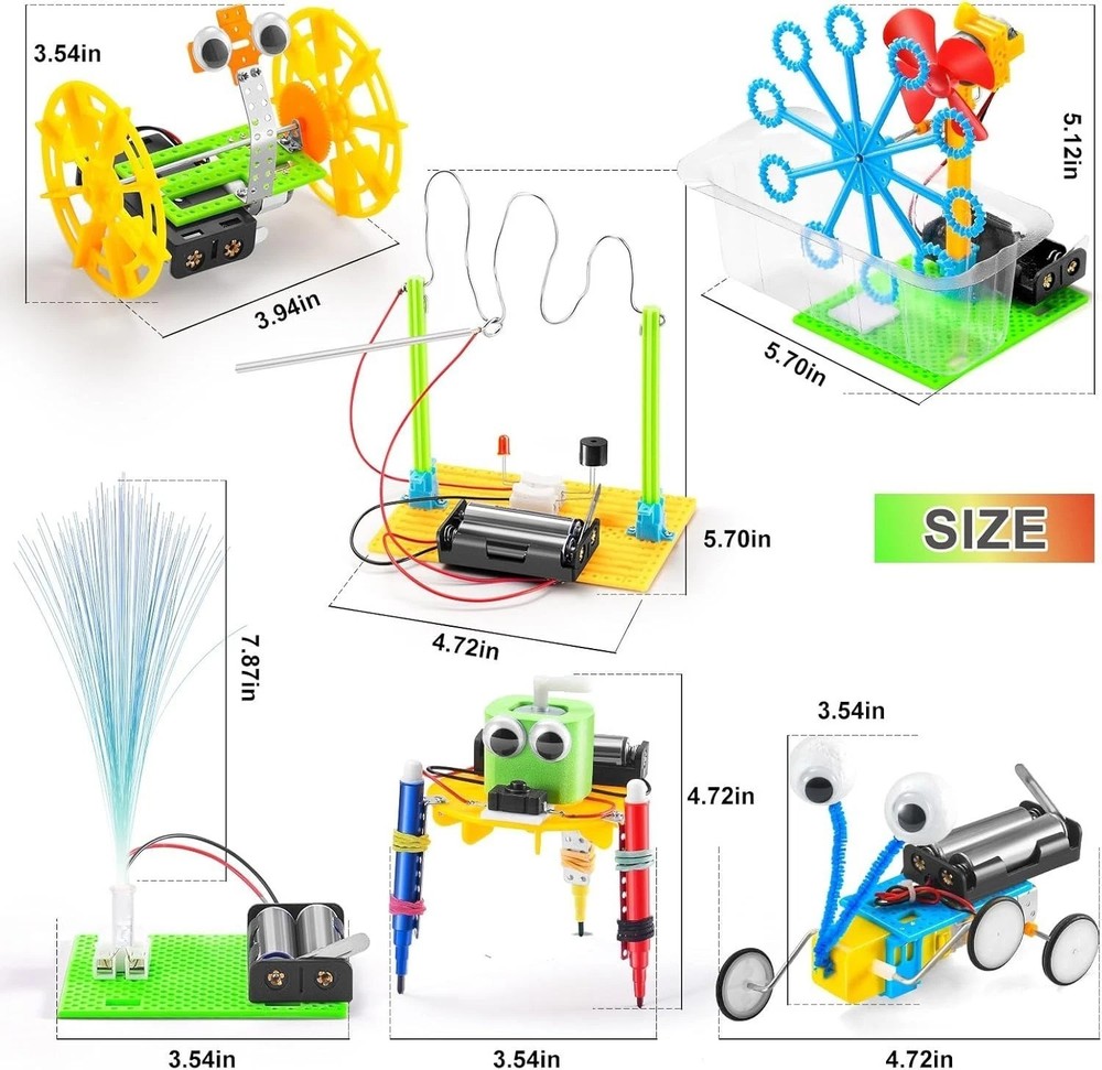 6 in 1 STEM Robotics Kit for Ages 8-12 - Fun Coding & Engineering Activities