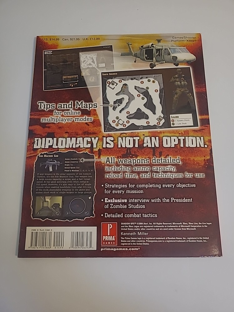 Shadow Ops: Red Mercury Prima Official Strategy Guide Microsoft Xbox Atari