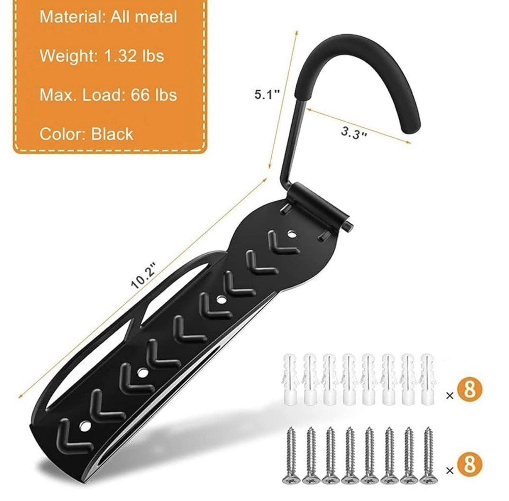2 Pack Bike Rack for Garage Wall Mount