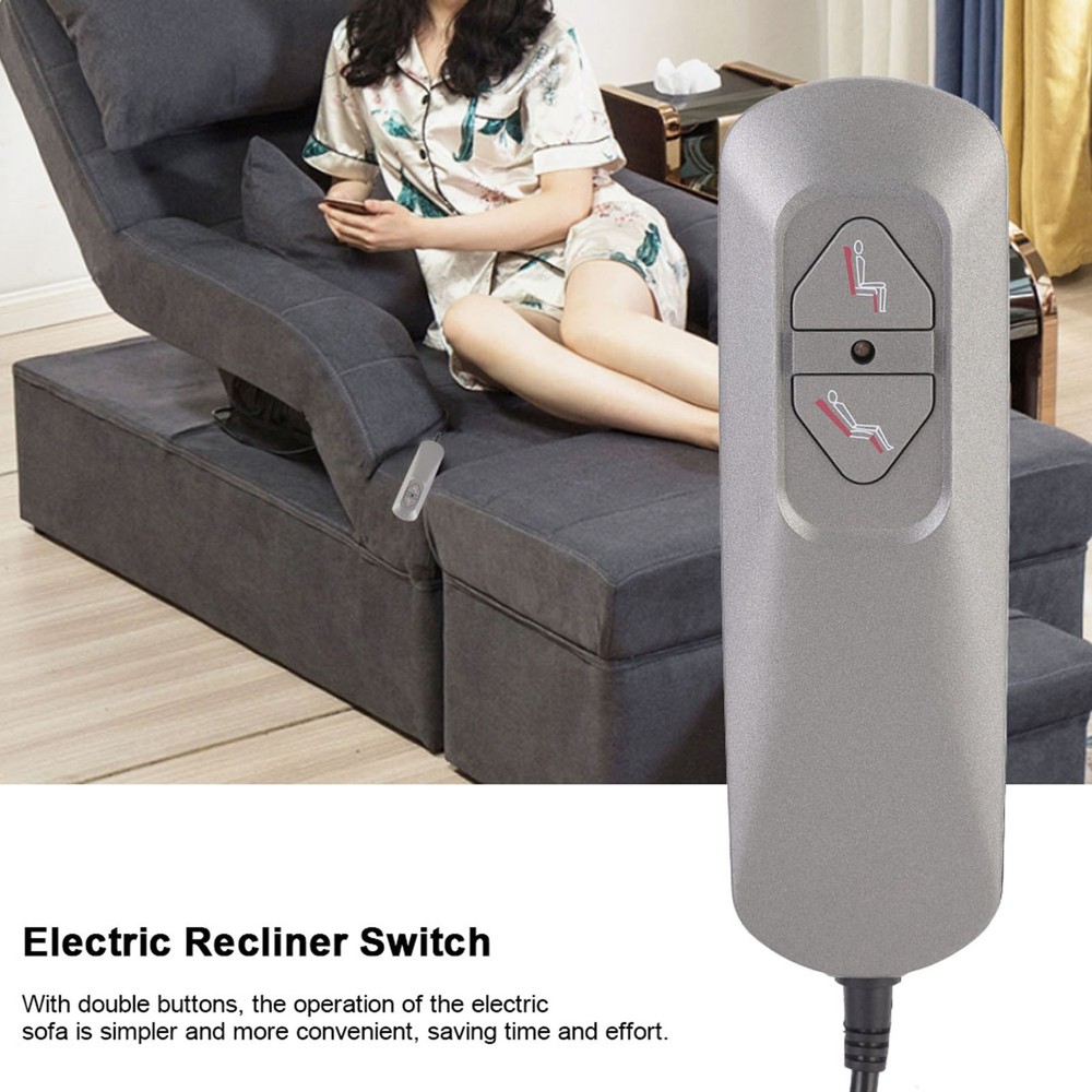 2 Buttons Electric Sofa Controller Universal 5 Pin Recliner Lifting Hand US