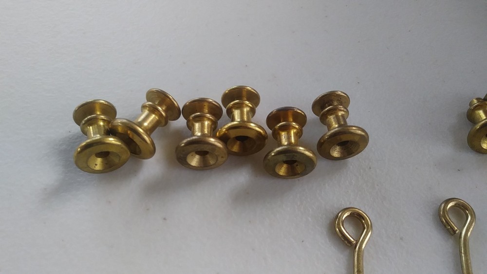 Vintage Window Shutter Hardware - Hook & Knob Set. 6 sets. 450