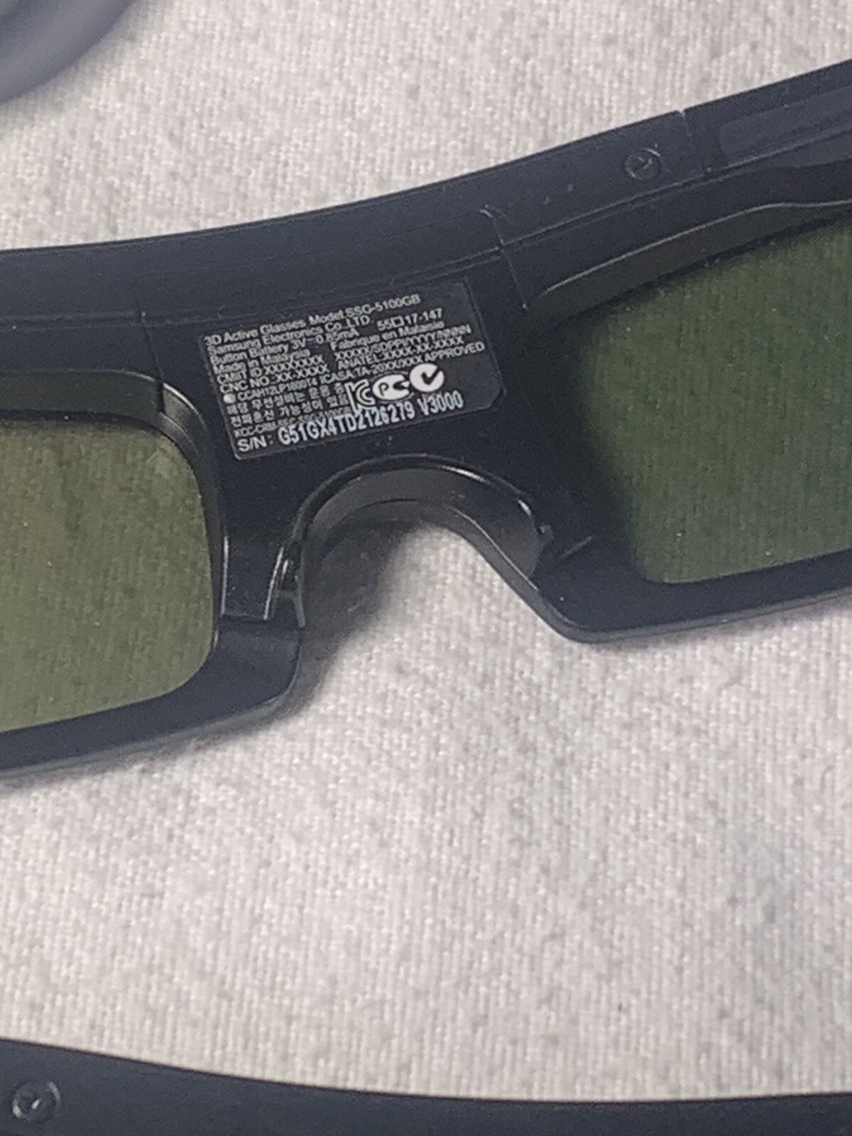 Samsung 3D Active Glasses Tested & Working (Lot of 4) SSG5100GB \\~~