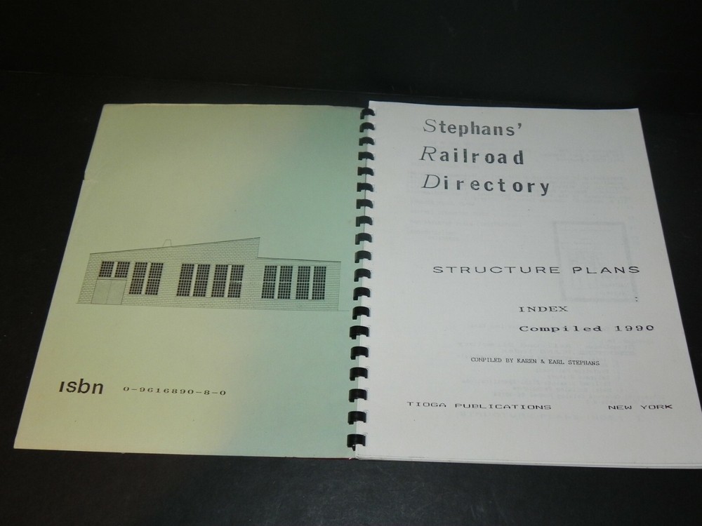 STEPHANS' RAILROAD DIRECTORY ~ STRUCTURE PLANS Index Compiled 1990 - Free Ship