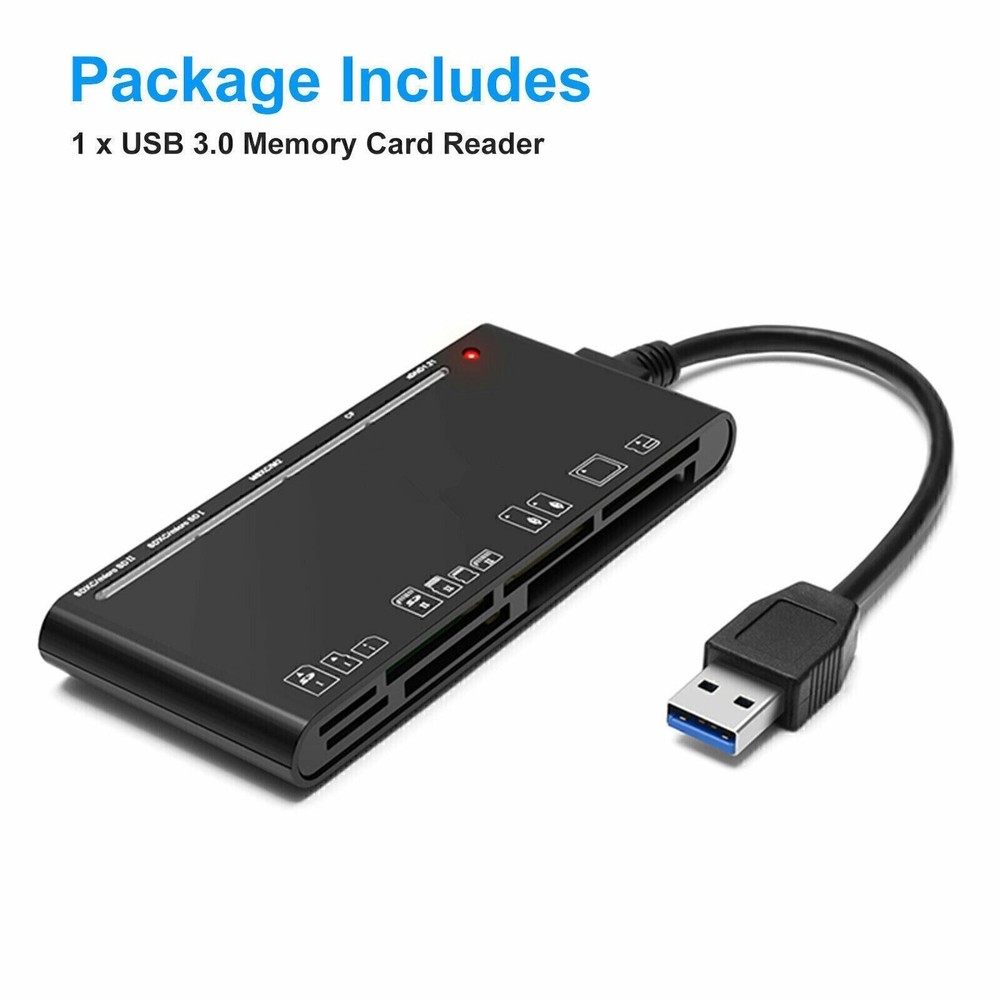 7-IN-1 USB 3.0 Memory Card Reader High-Speed Adapter for Micro SD SDXC CF SDHC