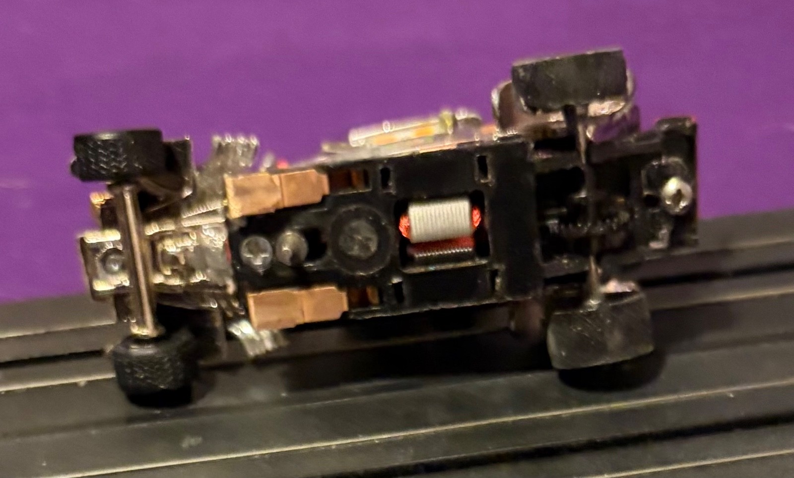 Munster Coach exclusive chrome body hoslotcar Jag tr3 chassis never ran