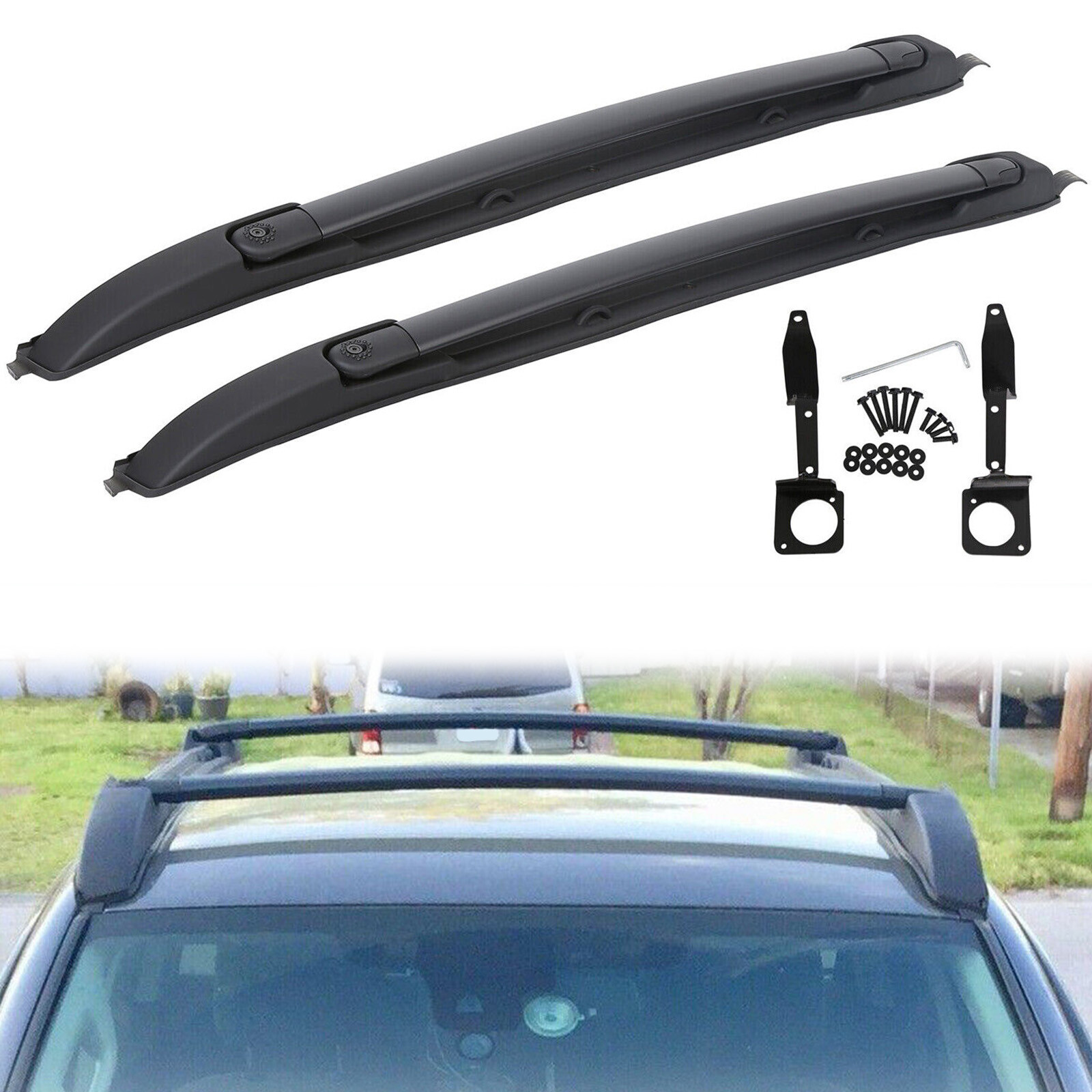 For Toyota Tacoma Double Cab 05-23 Luggage Carrier Roof Rack Crossbar Side Rails