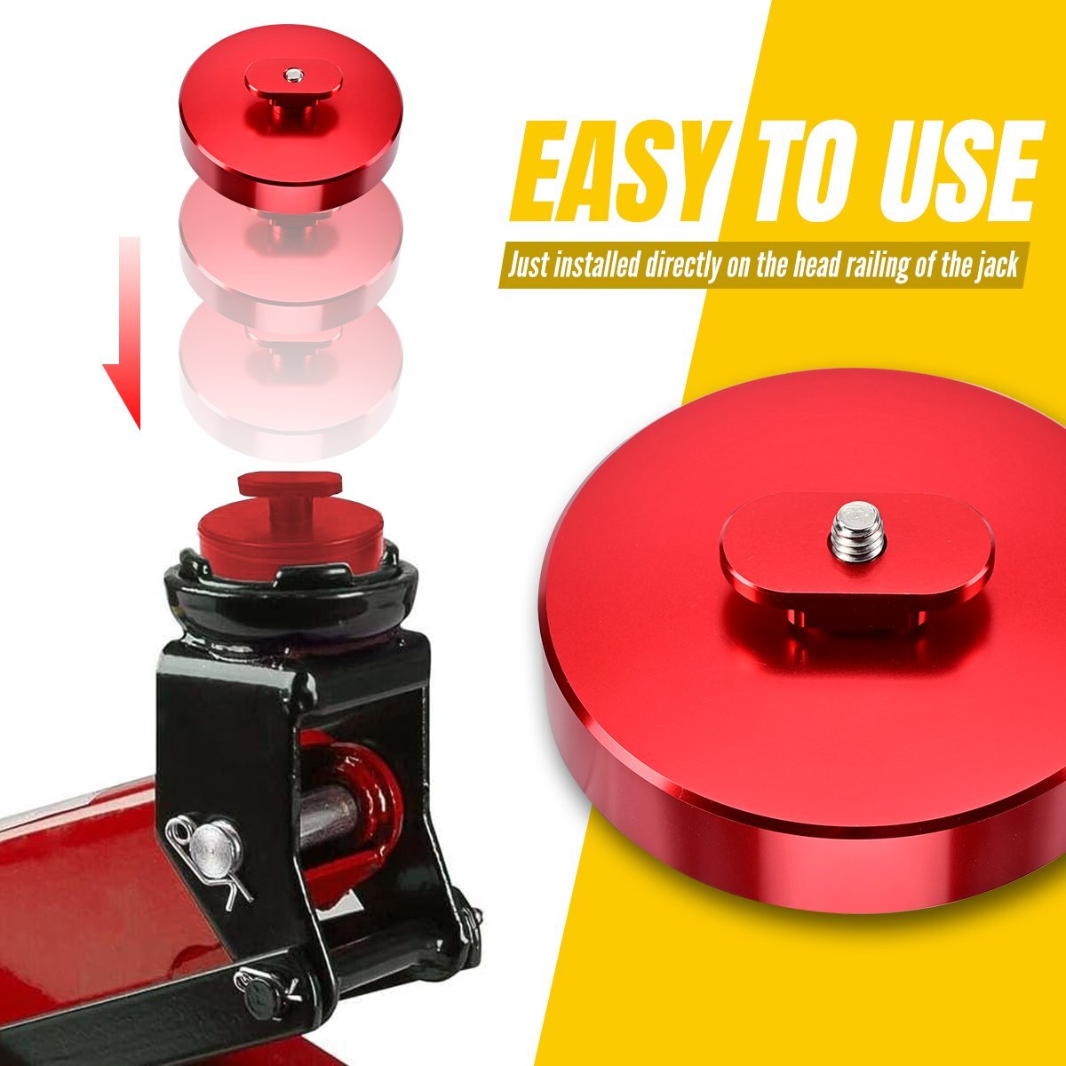 For Corvette C5 C6 C7 C8 Z06 ZR1 Red Leave In Lift Jack Pads Jacking Pucks USA