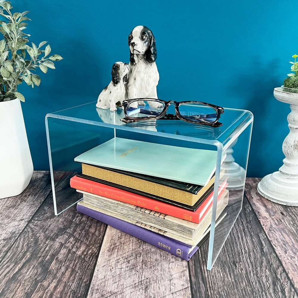 Plymor Clear Acrylic Small Rectangular Display Riser, 7" H x 10.5" W x 7" D