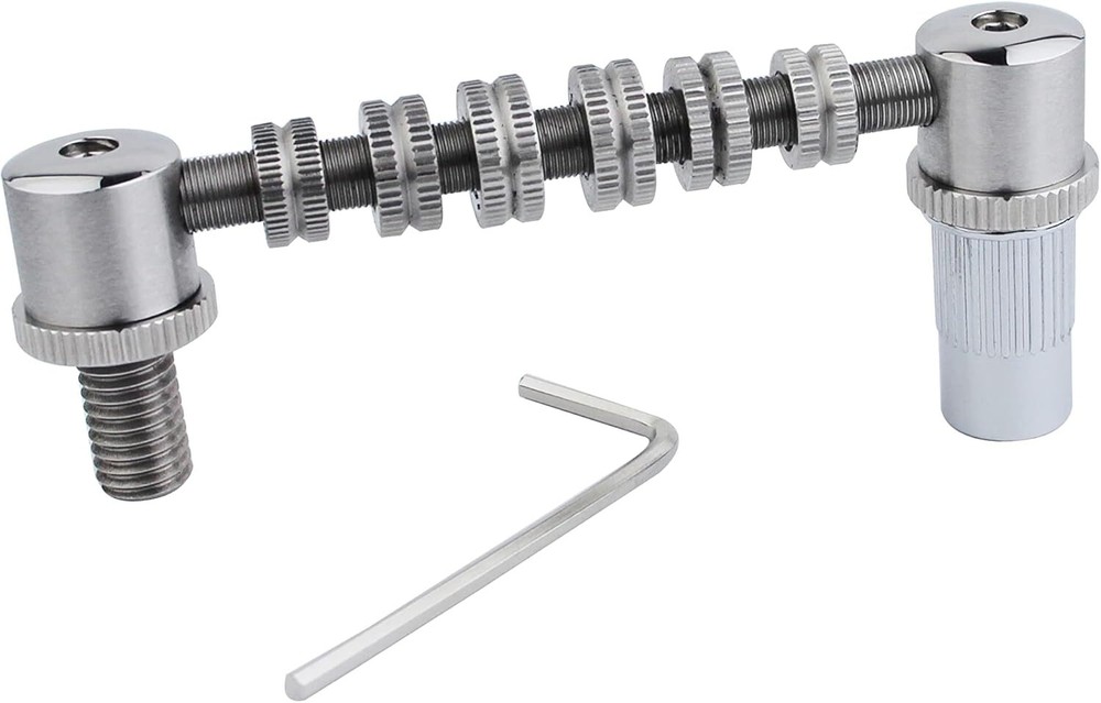 Guyker Stainless Steel Space Control Adjustable Roller Guitar Bridge Chrome