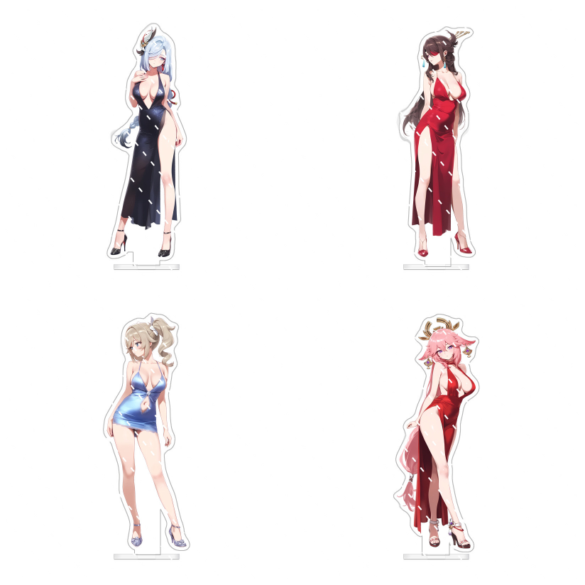 Genshin Impact Anime Standing Plate Acrylic Stand Collection Decor Gift 15cm