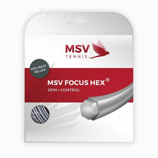MSV Focus Hex Tennis String 12m 1.23mm - Silver
