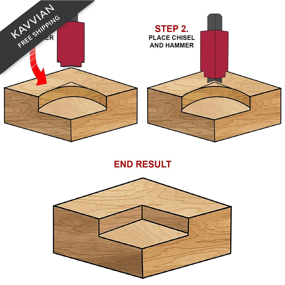 Milescraft 2220 CornerChisel - Spring Loaded Corner Chisel for Quick and...