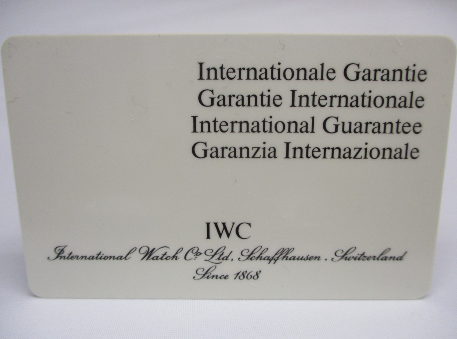 Rare IWC Watch & Chronograph Guarantee & Service Books + Open Guarantee Card