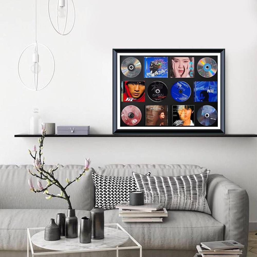 CD Case,CD/DVD Storage Rack Stand,Wood CD Display case/Frame,with