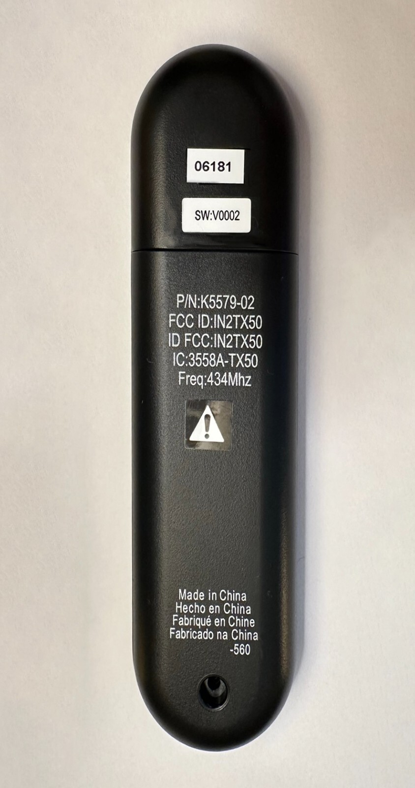 Hunter Fan - Replacement Handheld Ceiling Fan Remote Control - Black - K5580-04