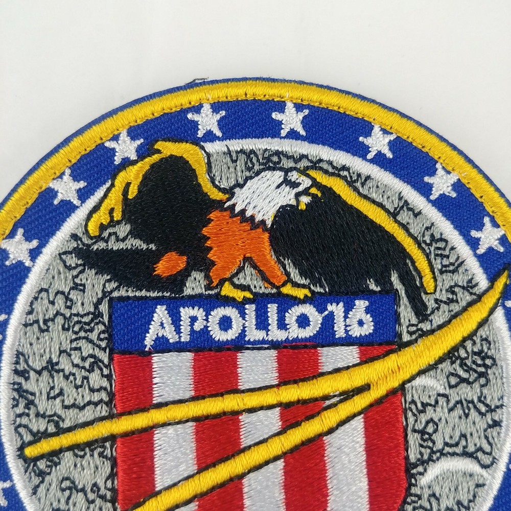 APOLLO 16 NASA AB Emblem Space Mission Jacket Hat Patch Hook & Loop New