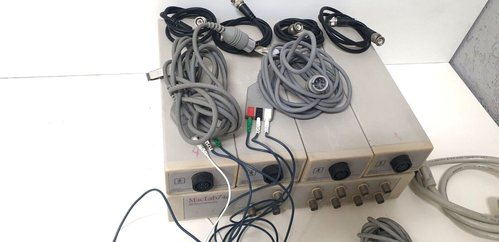 ADInstruments MacLab/4E 4 Channel Data Acquisition W 4 BIO AMP ML131 cables 220V