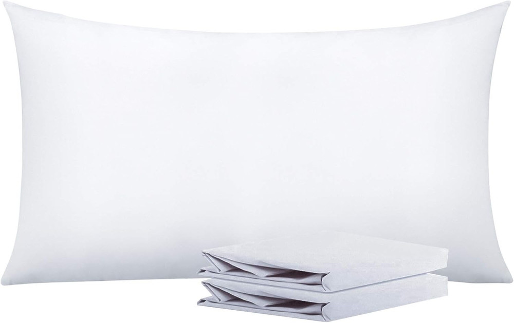 King Pillowcase Set - 2 Pack Brushed Microfiber 20X36 Pillowcases - Soft, Wrinkl