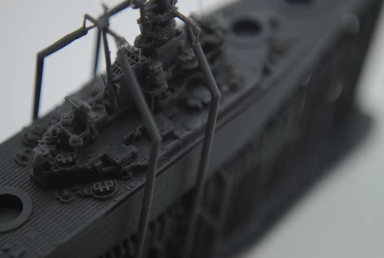 3D Printed 1/2000 U.S. Navy Massachusetts Battleship Unpainted Model Kit.