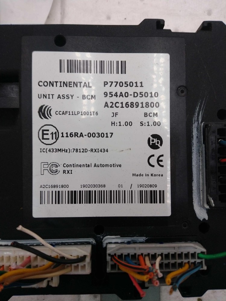 Used Ignition Control Module fits: 2019 Kia Optima Body Control BCM RH dash US b