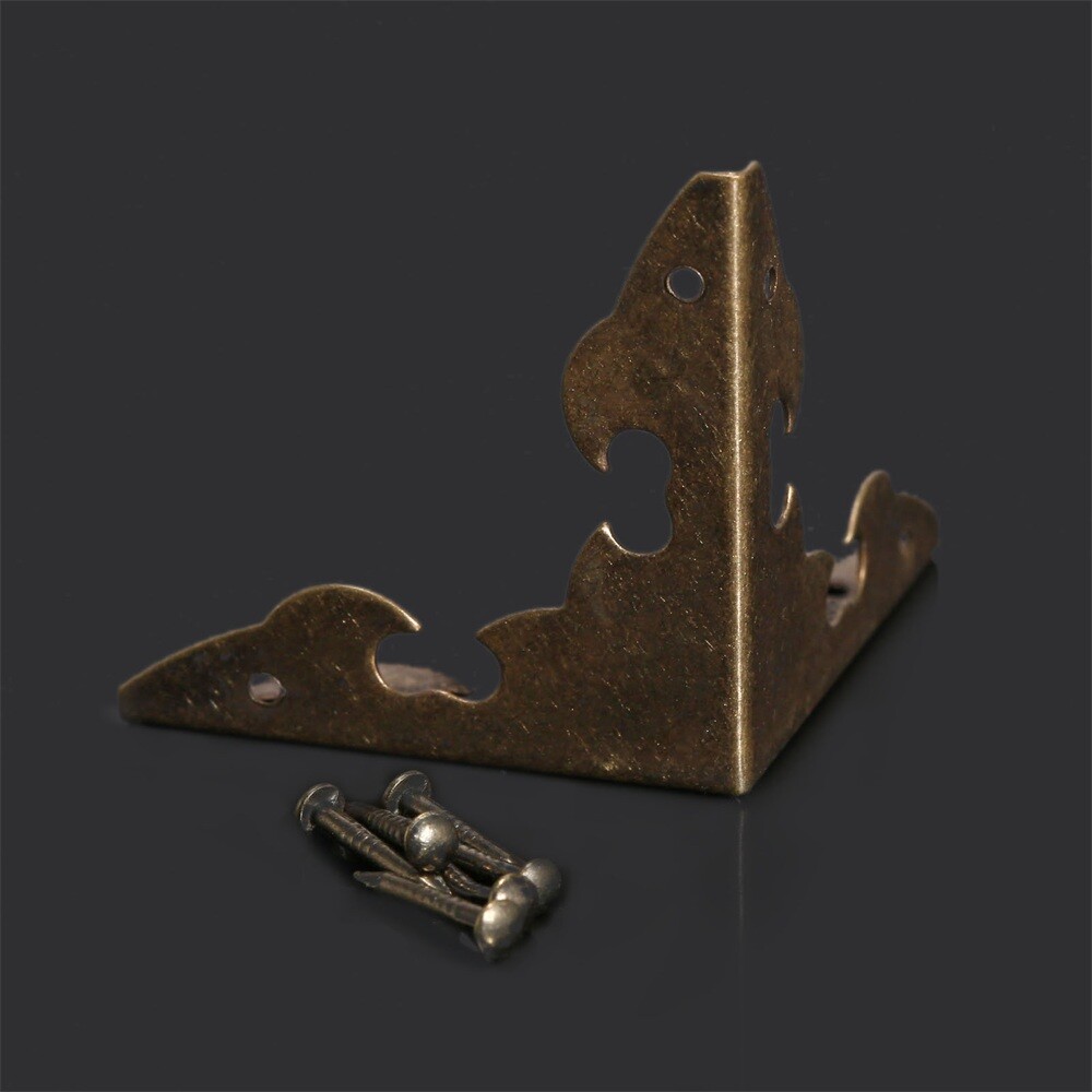 12Pcs Antique Decorative Jewelry Chests Box Desk Table Corner Protector Guard