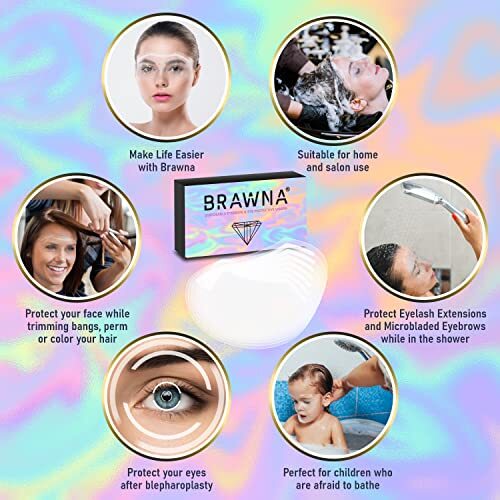 Protective Shower Visors for Eyelash Extensions, Microblading, Brow Lamination