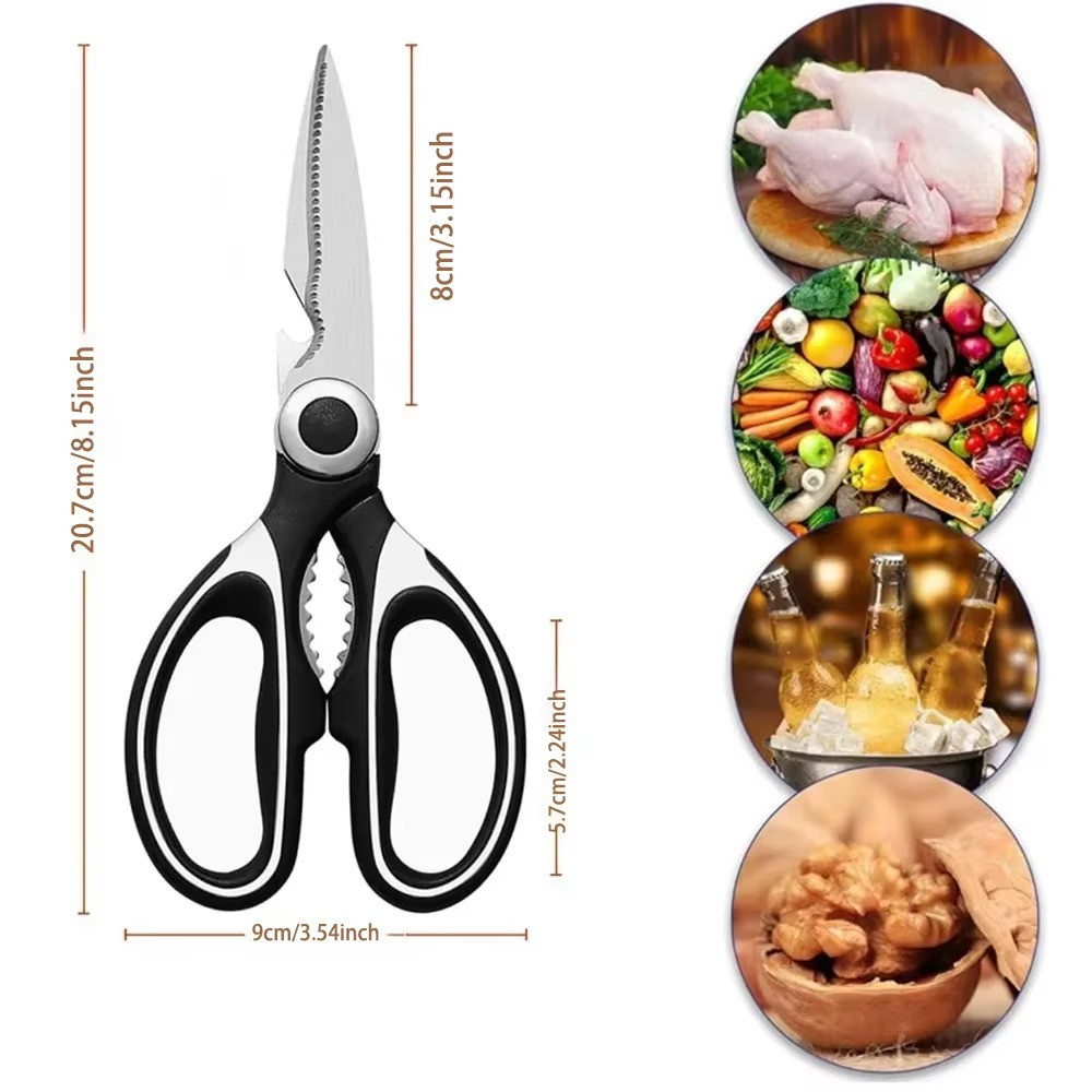 Kitchen Scissors Heavy Duty Stainless Steel Multipurpose Ultra Sharp Bone Shears