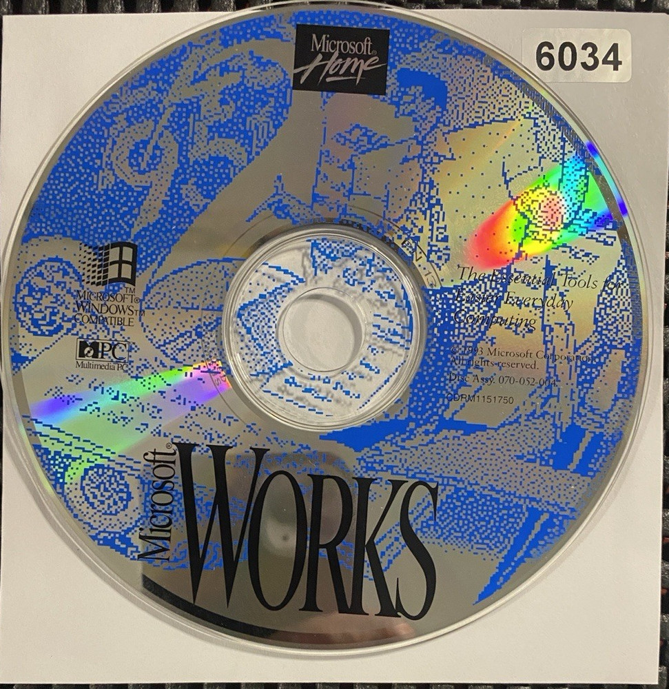 VINTAGE SOFTWARE | MICROSOFT WORKS - CIRCA 1993