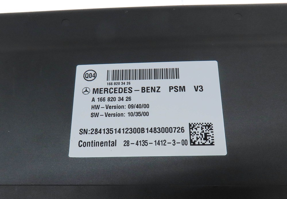 2015 MERCEDES ML350 (W166) FRONT RIGHT PASSENGER SEAT CONTROL MODULE