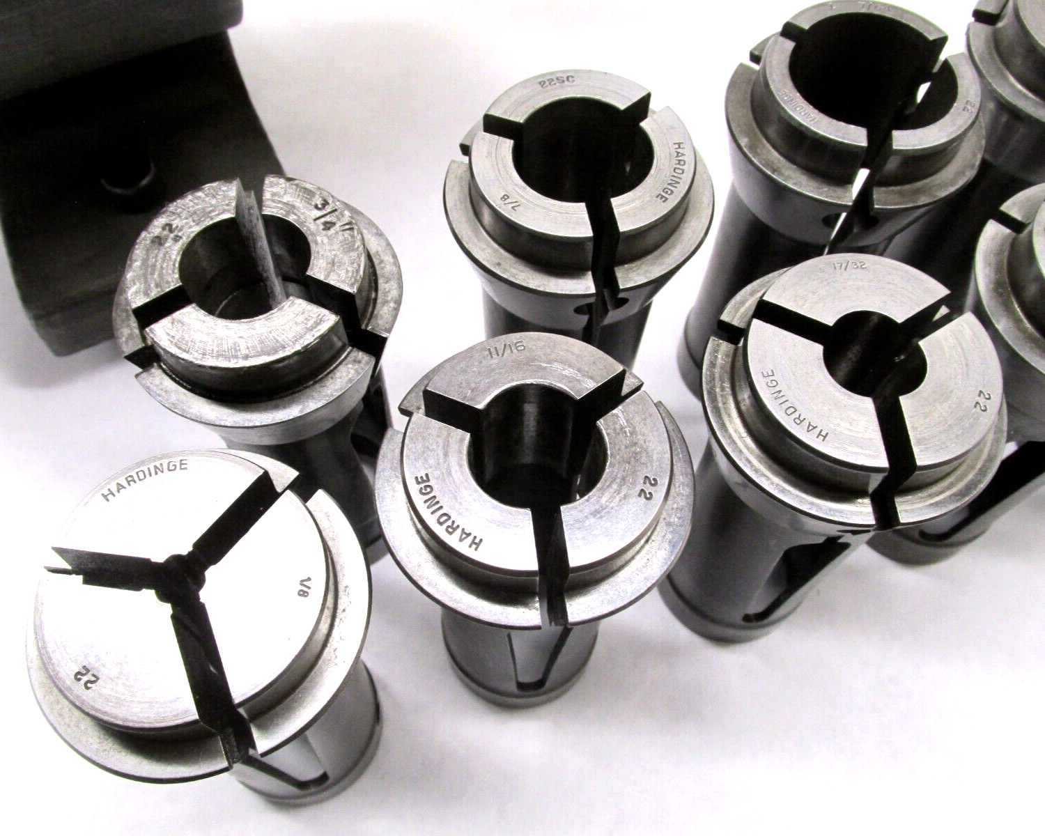 BROWN & SHARPE #22 COLLET PNEUMATIC CLOSER INDEXING FIXTURE w/ 10 COLLETS