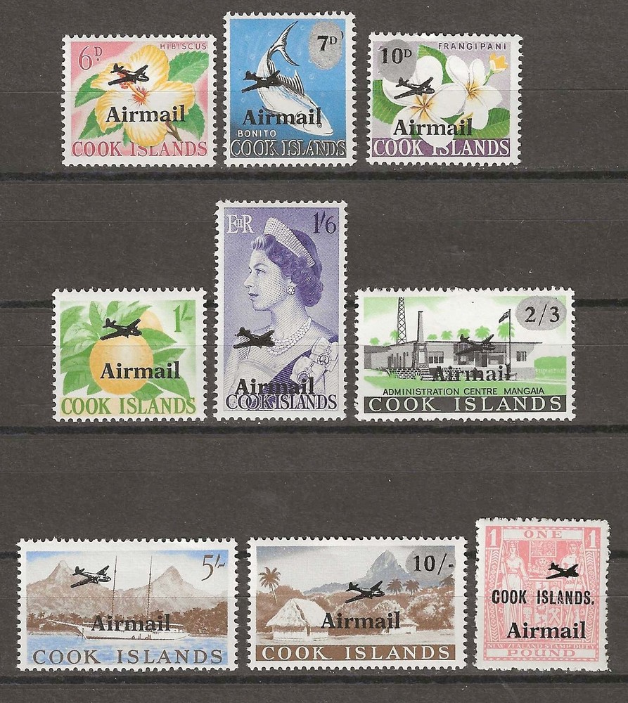 COOK ISLANDS 1966 SG 185/193 MNH