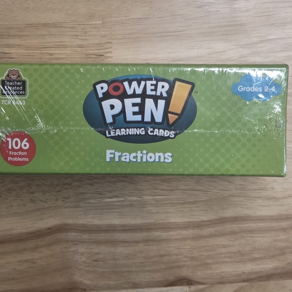 Power Pen Learning Cards: Math Fractions (Grades 2-4) NEW
