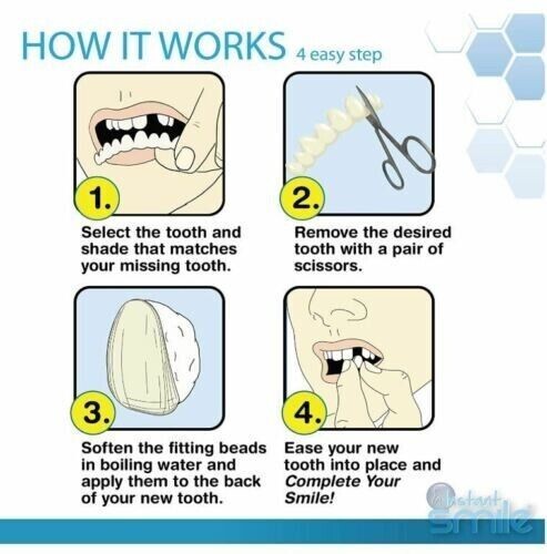 Instant Smile Multi-Shade Temporary Tooth Repair Kit 3 SHADES-Rapid Repair