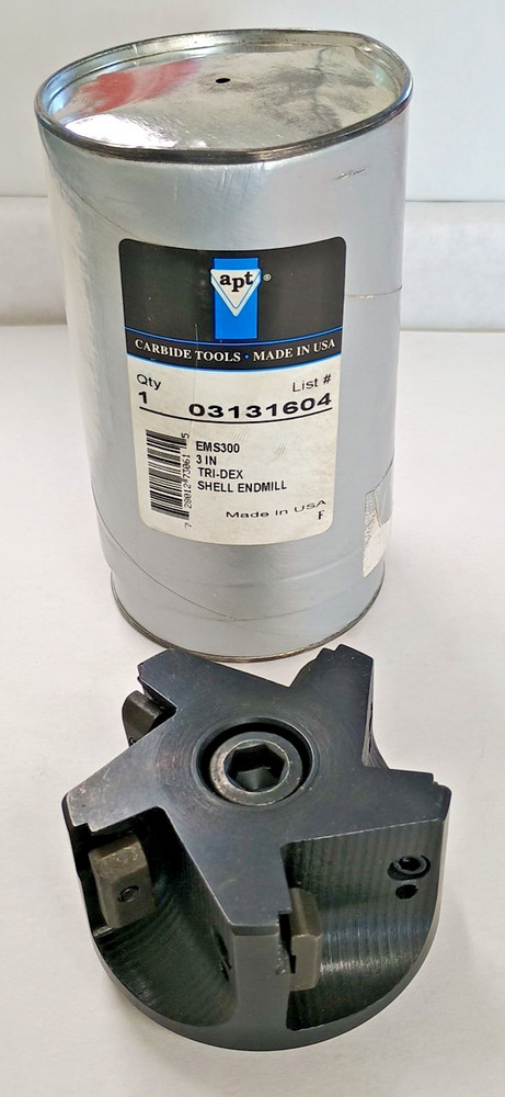 APT 3" Cut Dia 1" Arbor 2" Max Depth Indexable Square Shoulder Face Mill