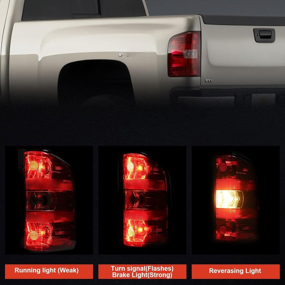 Tail Light Assembly for 2007-2013 Chevy Silverado 1500 2500HD 3500HD Replacement