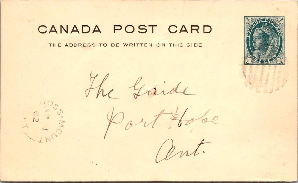Canada 1902 Ross Mount Ont PPC - A02189