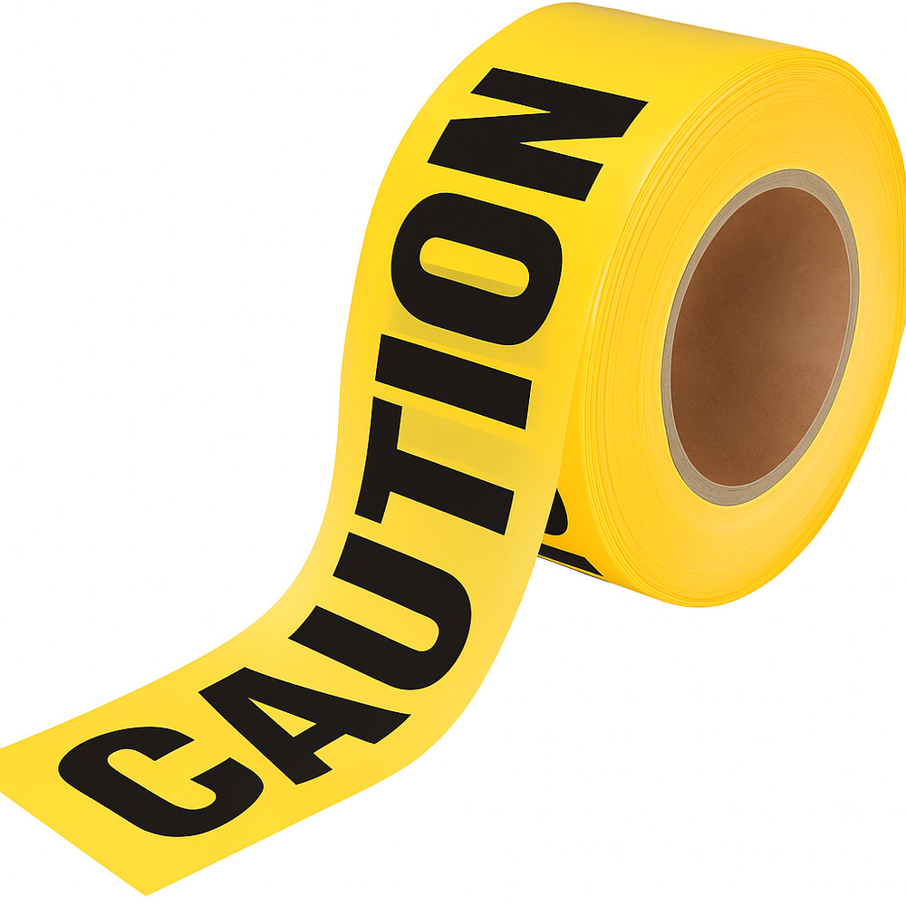 Singhal Caution Tape - 3" x 1000 ft Yellow Barricade Tape | High Visibility