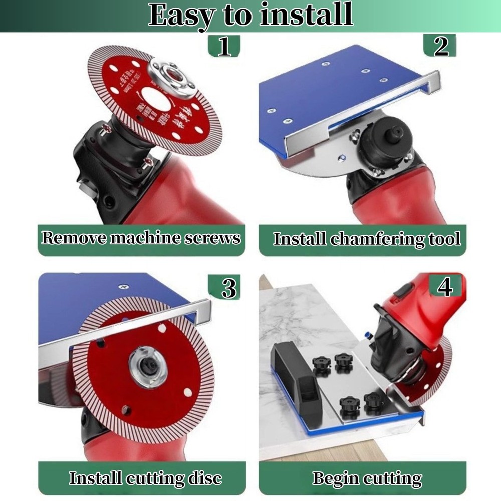 45degree tile chamfering tool, ceramic tile cutting tool, angle grinder attac...