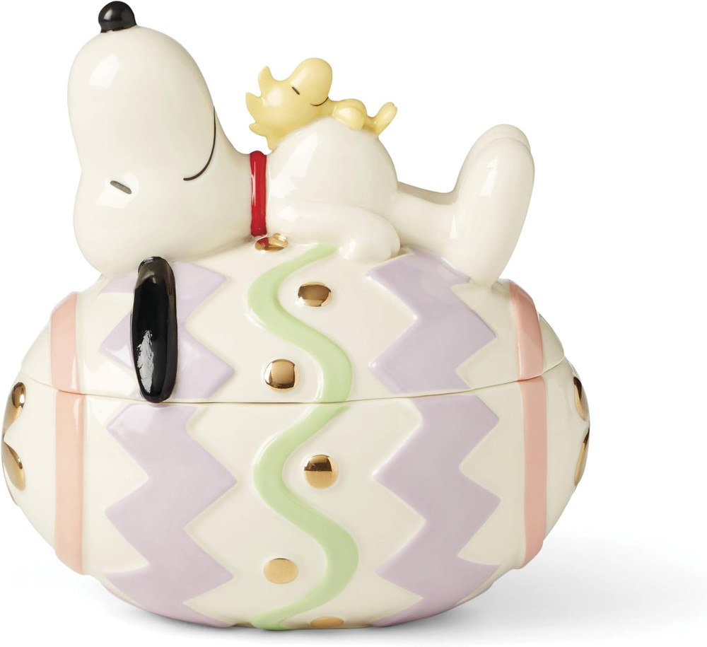 895685 Peanuts Easter Snoopy Covered Candy Dish, Spring Serveware