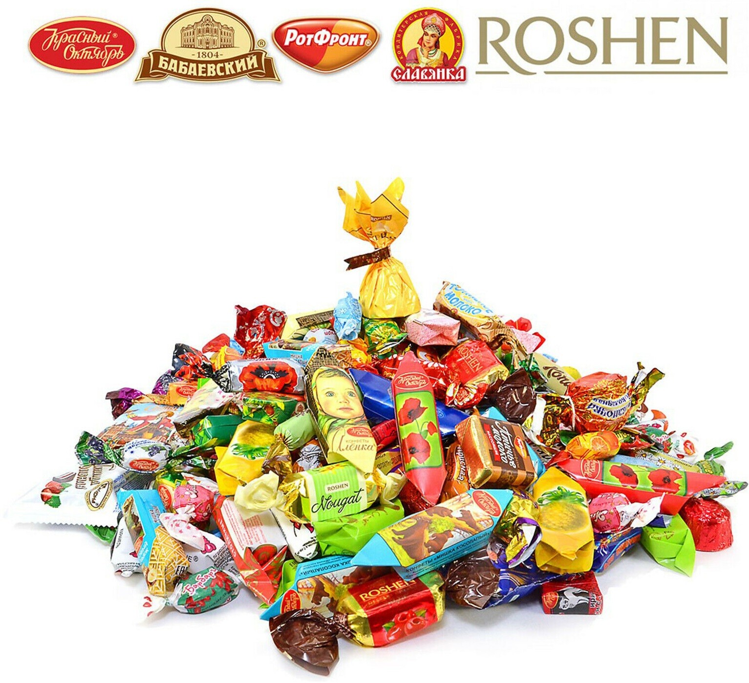 Russian-Ukranian Sweets MIX Chocolate, Toffee & Hard Candy Assortment 4lb/1.82kg