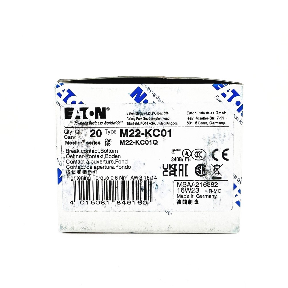 20pcs EATON M22-KC01 Button Switch Auxiliary Contact