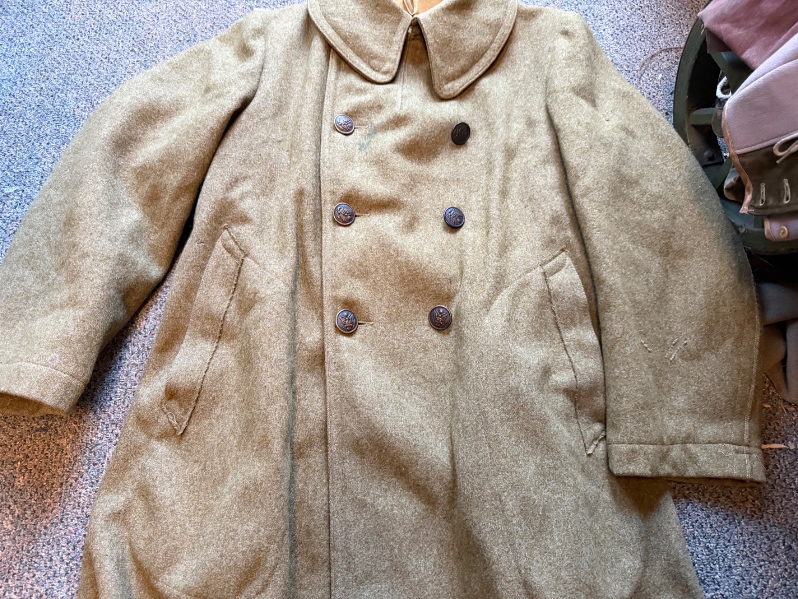 ORIGINAL WWI US ARMY WINTER M1917 GREATCOAT OVERCOAT- MEDIUM 40R