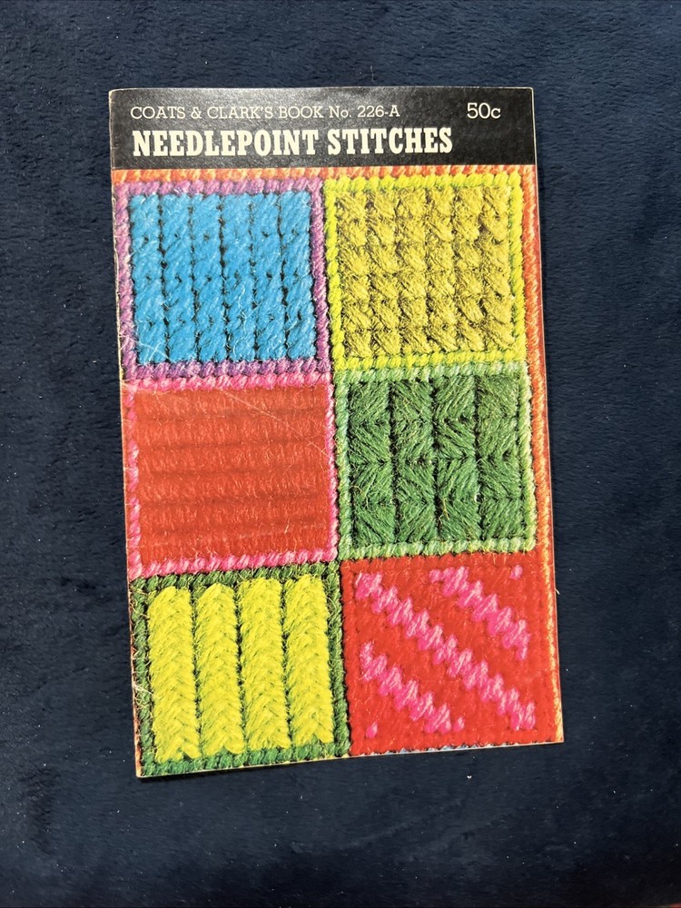 Vintage Needlepoint Stitching Magazine Booklets Patterns Clark’s Needlecraft