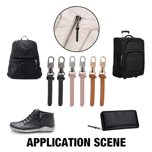 Zipper Pull Replacement Leather Leather Handle Zipper Pulls (Mixed Colors)